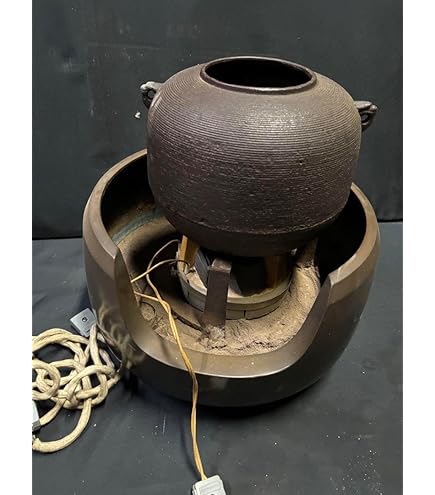 茶釜　鉄釜　炭型電熱器 Amazon | ヤマキ電器 YU003 嬉楽 炭型ヒーター 五徳付き 茶釜 鉄瓶 銀